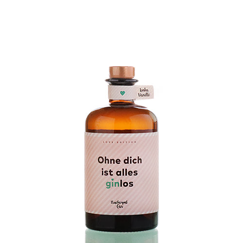 Flaschenpost Gin "Ohne dich ist alles ginlos" Love Edition 41% vol. 0,50l