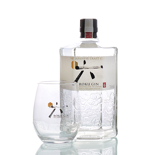 Roku Japanese Craft Gin Geschenkset mit Glas 43% vol. 0,70l offen