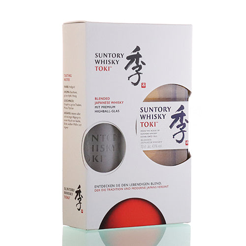 Suntory Toki Japanese Whisky Geschenkset mit Glas 43% vol. 0,70l